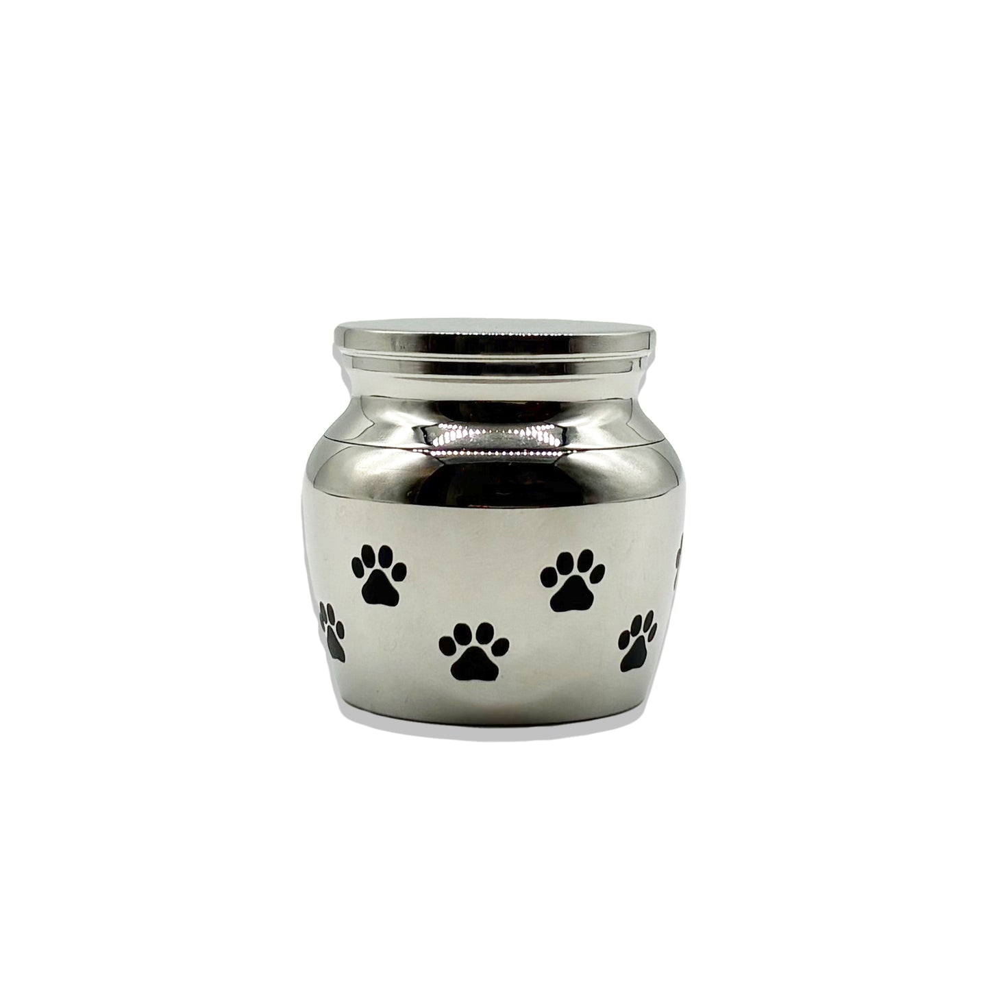 ステンレスミニ骨壺（L）【足あと・エンジェル】