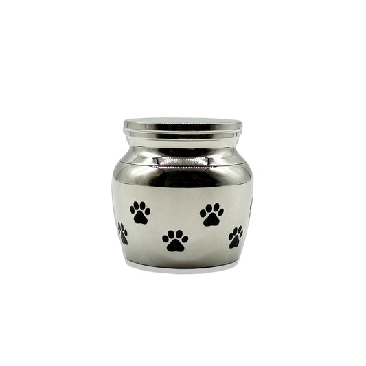 ステンレスミニ骨壺（L）【足あと・エンジェル】