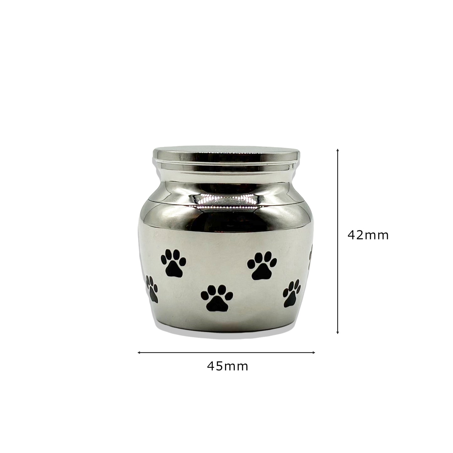 ステンレスミニ骨壺（L）【足あと・エンジェル】