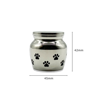ステンレスミニ骨壺（L）【足あと・エンジェル】