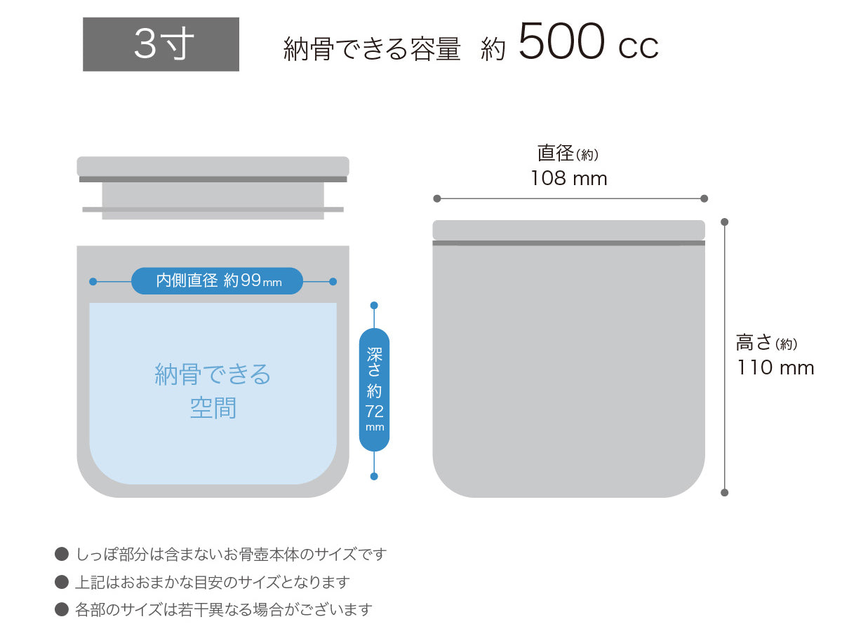 docco-どっこ　ペット骨壺「しっぽのこつつぼ」3寸