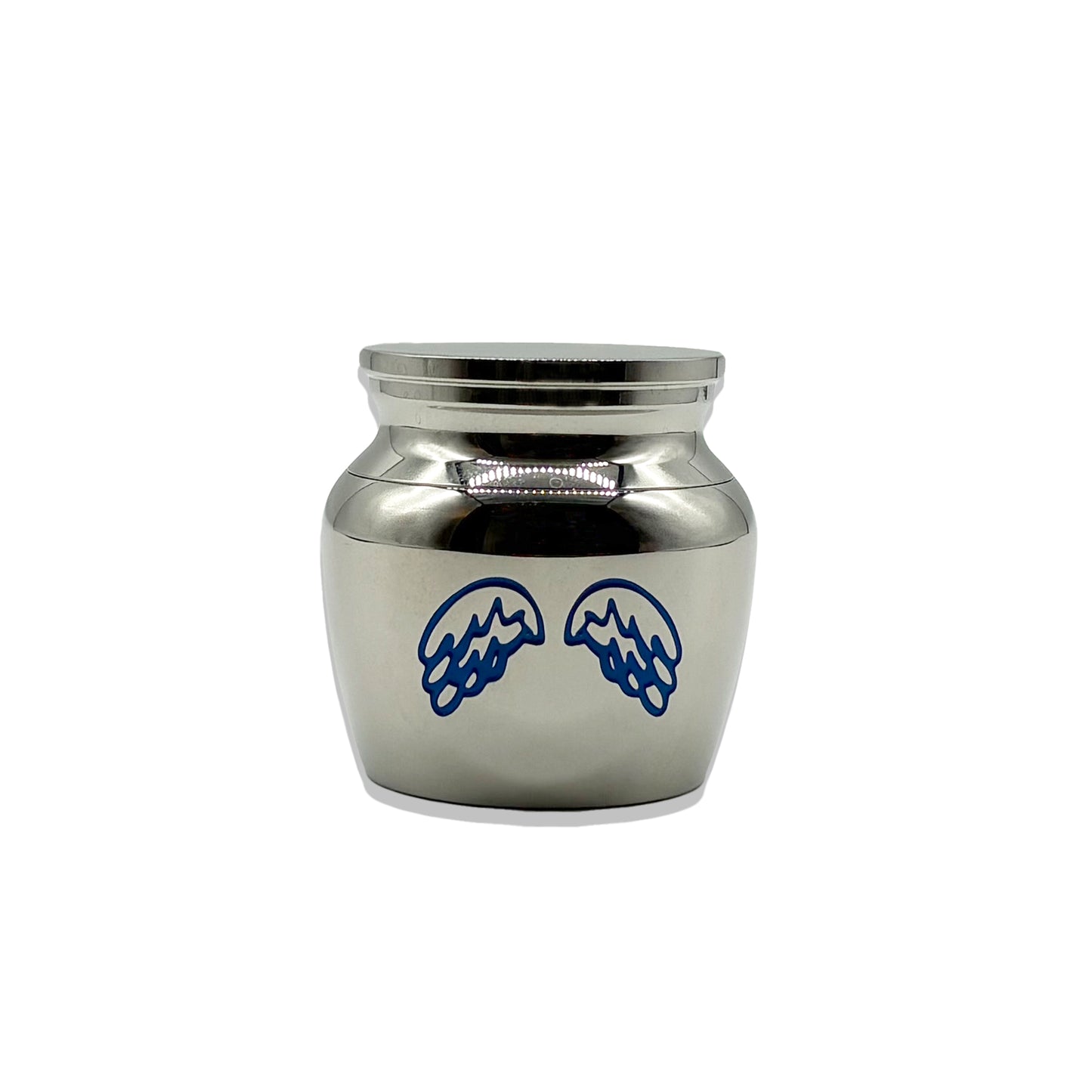 ステンレスミニ骨壺（L）【足あと・エンジェル】