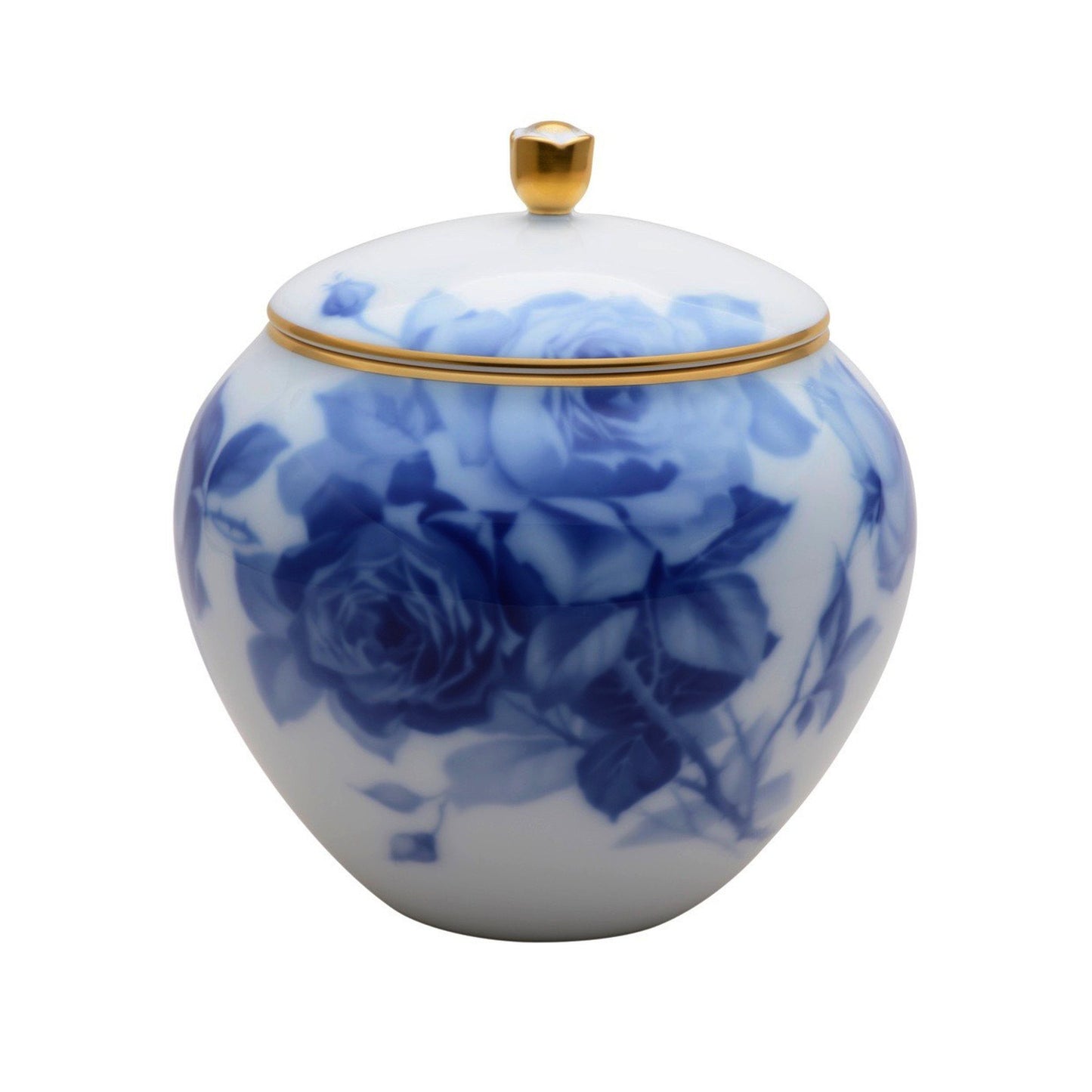 大倉陶園　ペット専用骨壺【ブルーローズ】