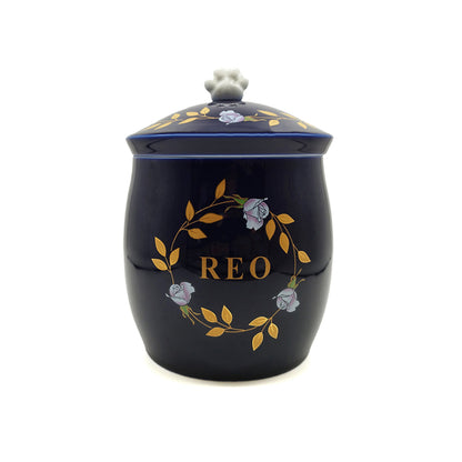 香蘭社　有田焼 ペット専用骨壺【ロイヤルブルーローズ 5寸】小型犬・中型犬