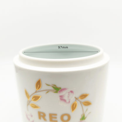 香蘭社　有田焼 ペット専用骨壺【ホワイトローズ 4寸】猫・小型犬