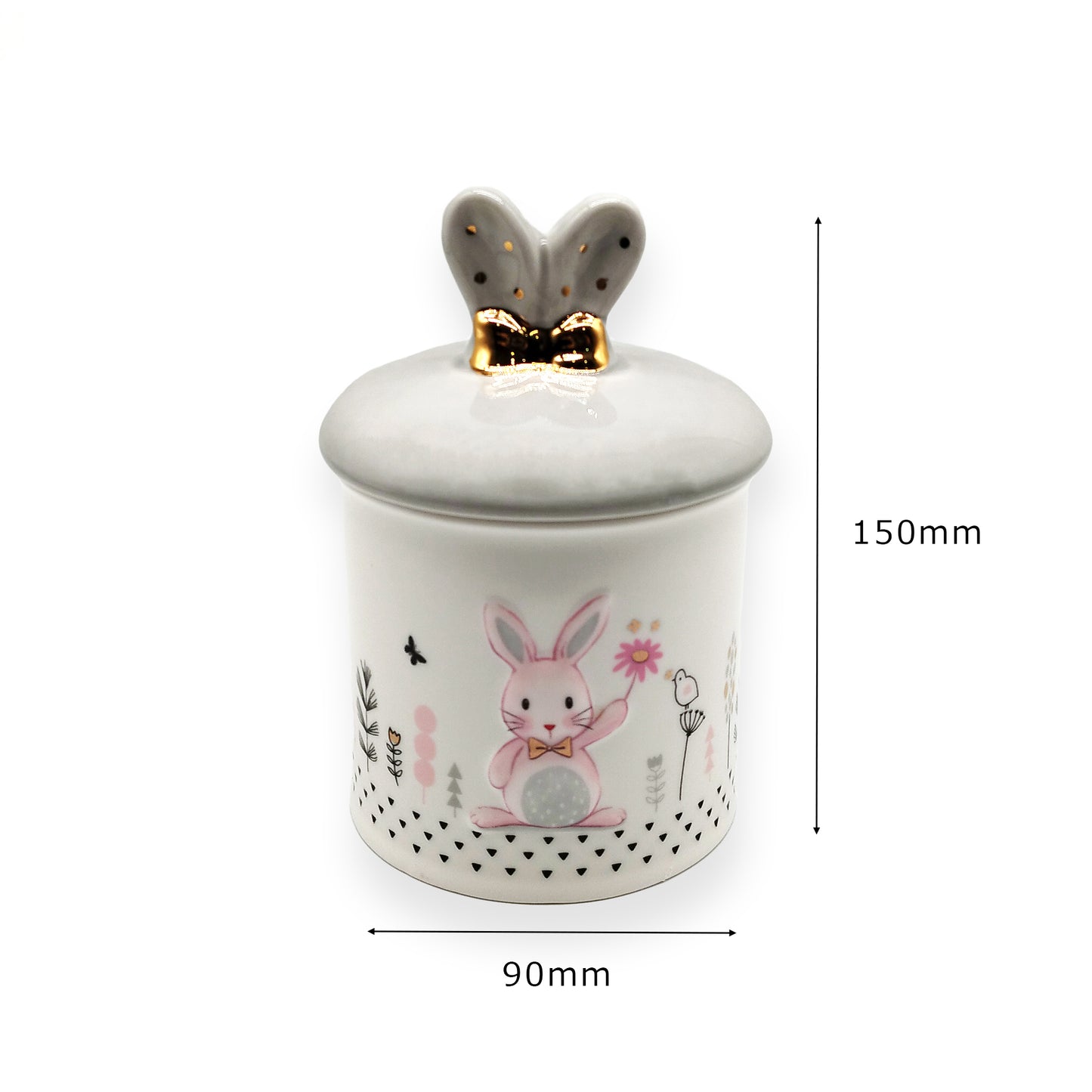 うさぎ専用 3寸骨壺【ガーデン】