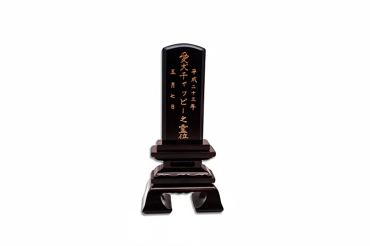 ペット位牌 黒檀【3寸】
