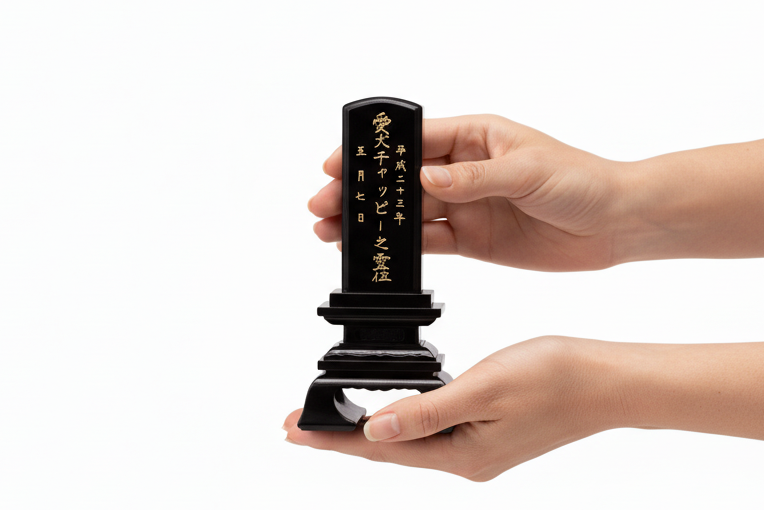 ペット用お位牌 黒丹札板（彫り文字） ペット位牌 黒檀【3寸】／ペットメモリアルショップ – ペット供養と