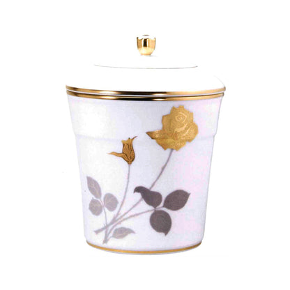 大倉陶園　ペット専用骨壺【金蝕バラ】