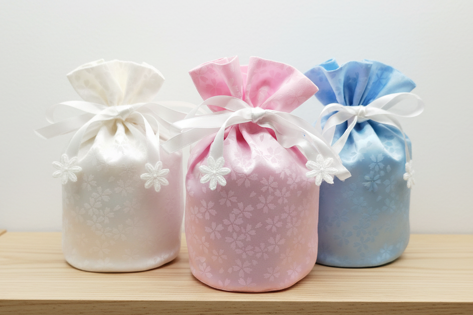 さくら 花つつみ【巾着タイプ骨壺カバー】