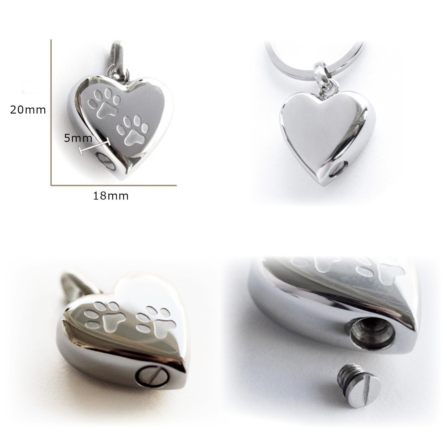 クリメイションジュエリー 【ハート】／ステンレス ペンダント