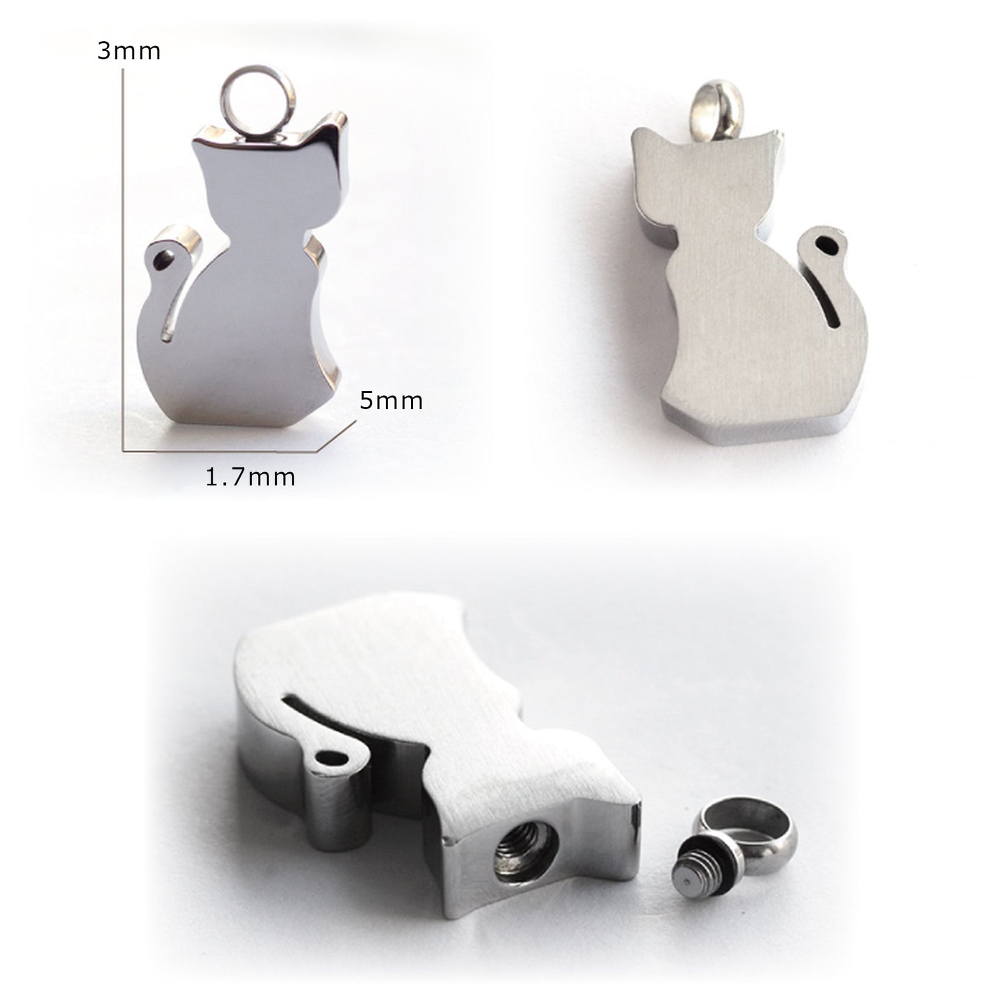 クリメイションジュエリー【キャット】／ステンレス ペンダント