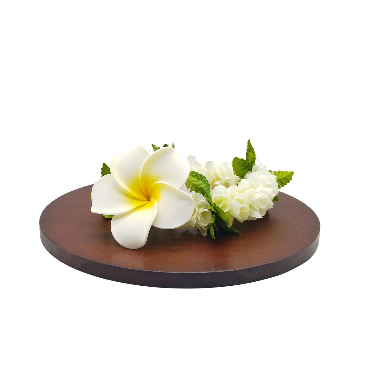 ペット骨壺カバーアクセサリー／ALOHA レイ【ピカケ・プルメリア 